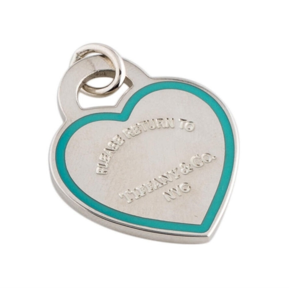 BNIB RARE! Return to Tiffany & Co Sterling Silver Blue Enamel Love Heart Pendent - Picture 5 of 16